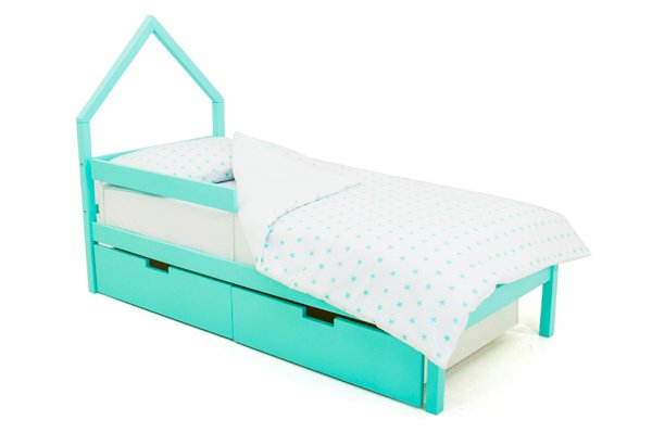 Детская кровать-домик мини Svogen цвет мятный (Бельмарко)